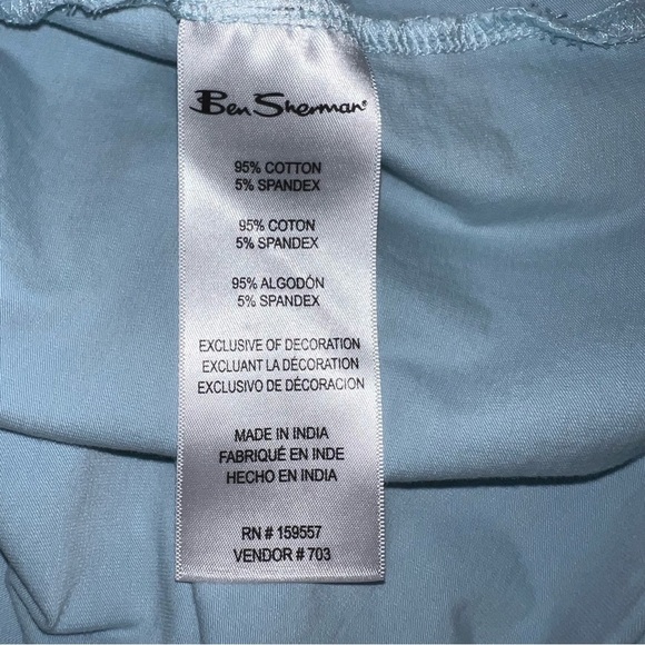 Ben Sherman Men's Ringer Lt Blue Short Sleeve Pocket T-Shirt Size Large - Picture 7 of 7